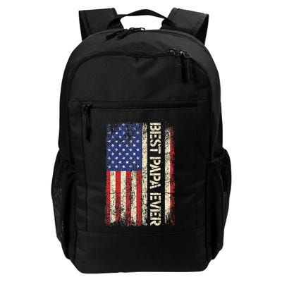 Best Papa Ever US American Flag Gifts For Father's Day Backpack