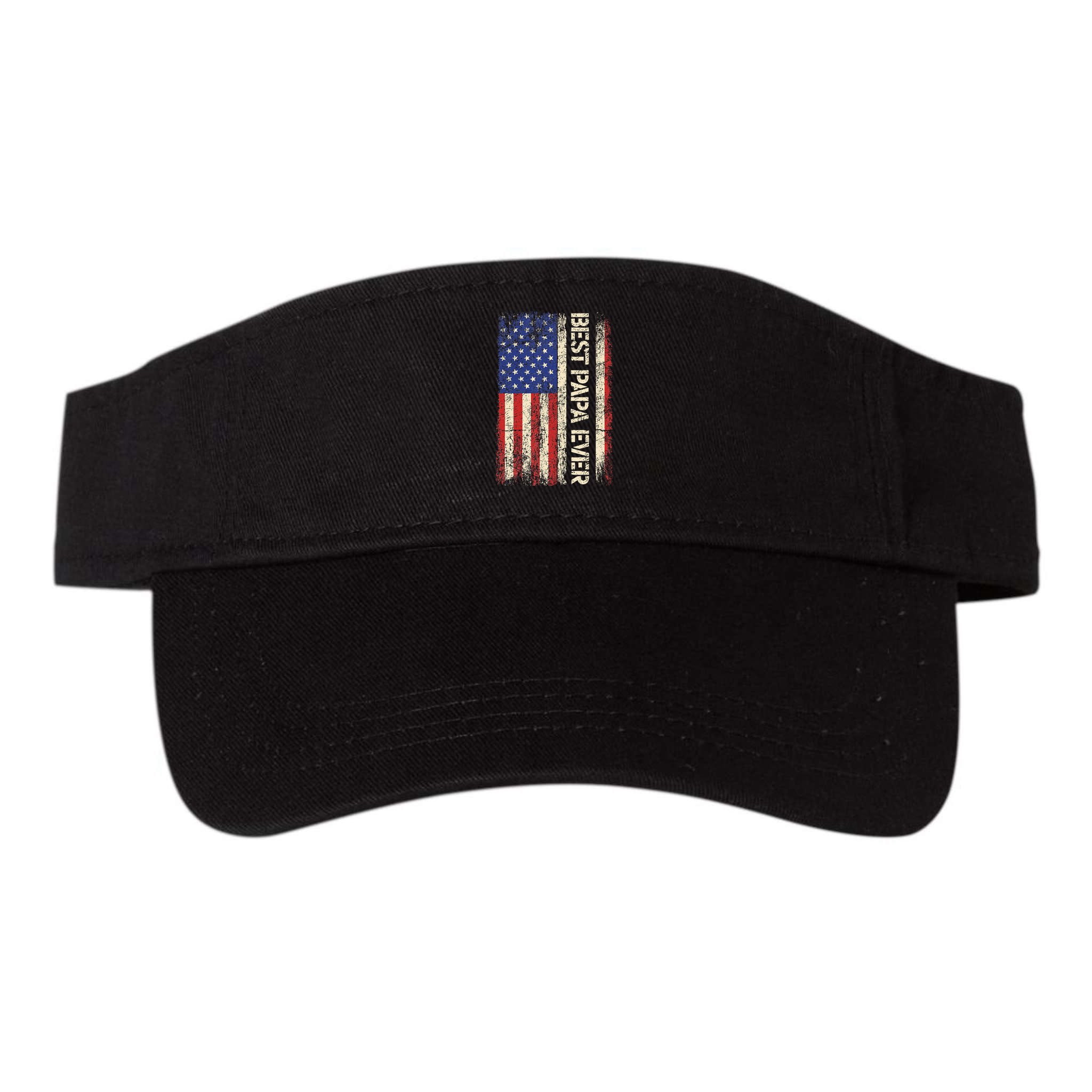 Best Papa Ever US American Flag Gifts For Father's Day Visor