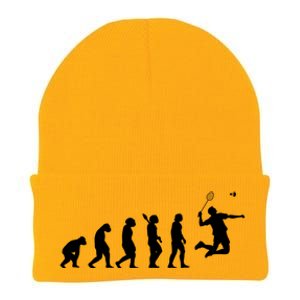 Badminton Player Evolution Shuttlecock Badminton Racket Gift Knit Cap Winter Beanie