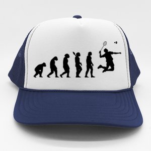 Badminton Player Evolution Shuttlecock Badminton Racket Gift Trucker Hat