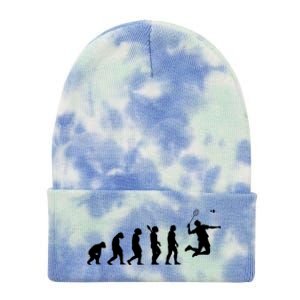 Badminton Player Evolution Shuttlecock Badminton Racket Gift Tie Dye 12in Knit Beanie