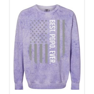 Best Popo Ever US American Flag Gifts For Father's Day Colorblast Crewneck Sweatshirt