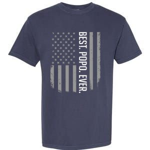 Best Popo Ever US American Flag Gifts For Father's Day Garment-Dyed Heavyweight T-Shirt