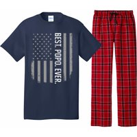 Best Popo Ever US American Flag Gifts For Father's Day Pajama Set