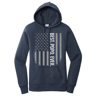 Best Popo Ever US American Flag Gifts For Father's Day Women's Pullover Hoodie