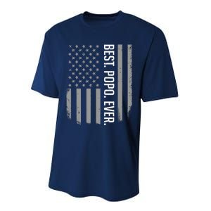 Best Popo Ever US American Flag Gifts For Father's Day Performance Sprint T-Shirt