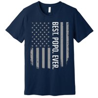 Best Popo Ever US American Flag Gifts For Father's Day Premium T-Shirt