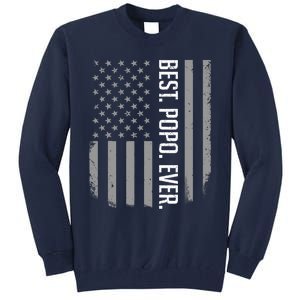 Best Popo Ever US American Flag Gifts For Father's Day Tall Sweatshirt