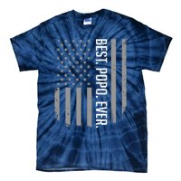 Best Popo Ever US American Flag Gifts For Father's Day Tie-Dye T-Shirt