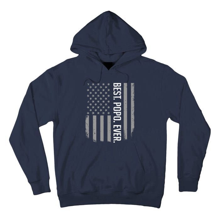 Best Popo Ever US American Flag Gifts For Father's Day Tall Hoodie