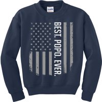 Best Popo Ever US American Flag Gifts For Father's Day Kids Sweatshirt