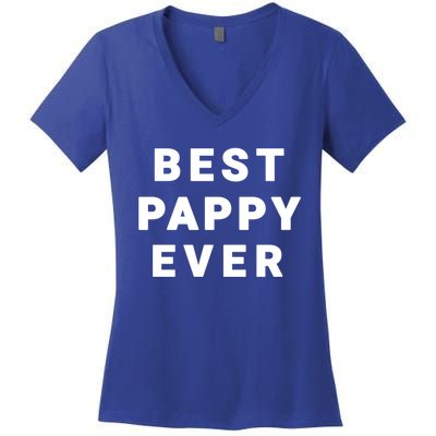 Best Pappy Ever Grandfather Funny Gift Women's V-Neck T-Shirt