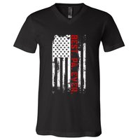 Best Pa Ever American Usa Flag Father’S Day V-Neck T-Shirt