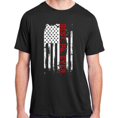 Best Pa Ever American Usa Flag Father’S Day Adult ChromaSoft Performance T-Shirt