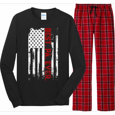 Best Pa Ever American Usa Flag Father’S Day Long Sleeve Pajama Set