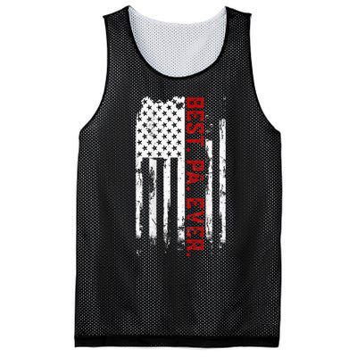 Best Pa Ever American Usa Flag Father’S Day Mesh Reversible Basketball Jersey Tank