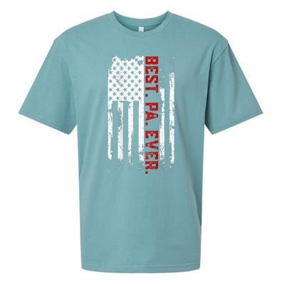 Best Pa Ever American Usa Flag Father’S Day Sueded Cloud Jersey T-Shirt