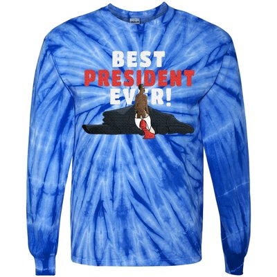 Best President Ever Tie-Dye Long Sleeve Shirt