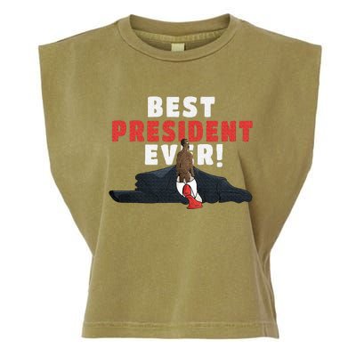 Best President Ever Garment-Dyed Women's Muscle Tee