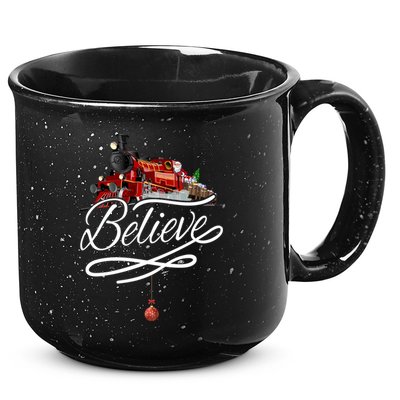 Believe Polar Express Christmas Holiday Train 15oz Campfire Ceramic Mug