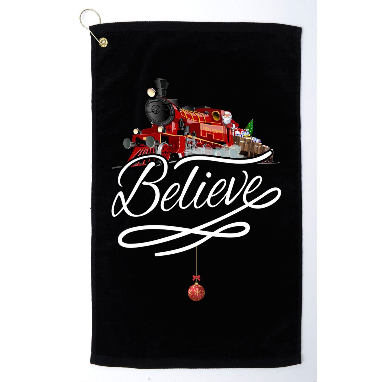 Believe Polar Express Christmas Holiday Train Golf Towel