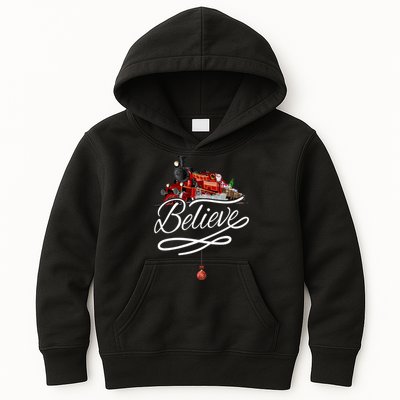 Believe Polar Express Christmas Holiday Train Kids Hoodie