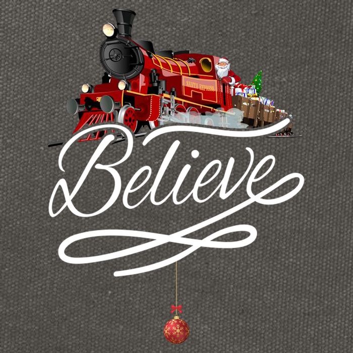 Believe Polar Express Christmas Holiday Train Cotton Canvas Backpack