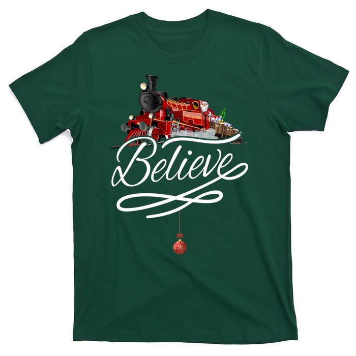 Believe Polar Express Christmas Holiday Train T-Shirt