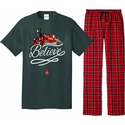 Believe Polar Express Christmas Holiday Train Pajama Set