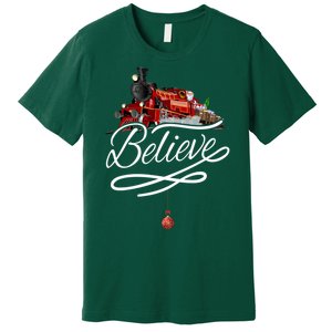 Believe Polar Express Christmas Holiday Train Premium T-Shirt