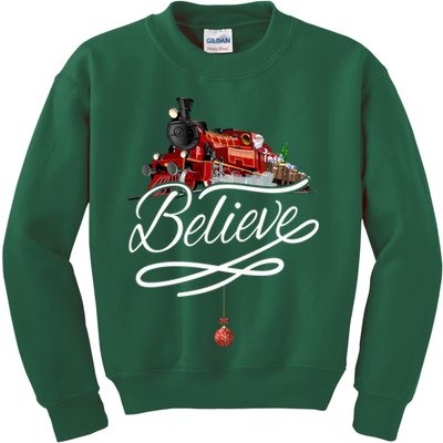 Believe Polar Express Christmas Holiday Train Kids Sweatshirt