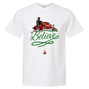 Believe Polar Express Christmas Holiday Train Garment-Dyed Heavyweight T-Shirt