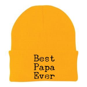 Best Papa Ever Gift Cute Father's Day Gift Idea For Dad Stepdad Gift Knit Cap Winter Beanie