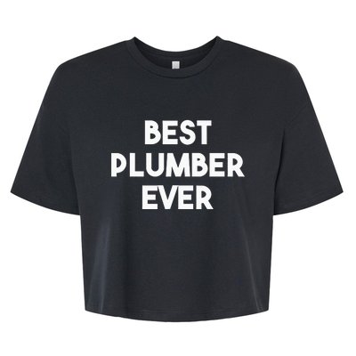 Best Plumber Ever Funny quote Plumbing Bella+Canvas Jersey Crop Tee