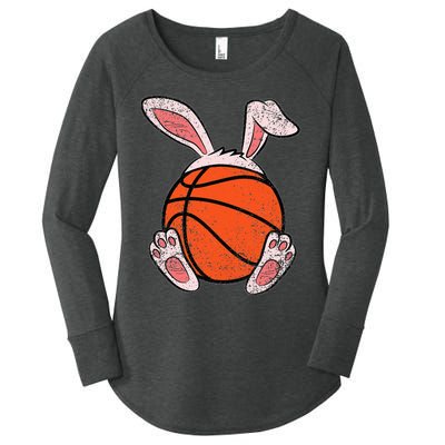 Basketball Player Easter Egg Funny Sports lover Women's Perfect Tri Tunic Long Sleeve Shirt