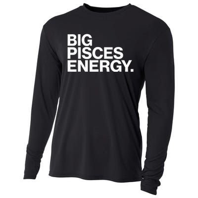 Big Pisces Energy Zodiac Sign Birthday Cooling Performance Long Sleeve Crew