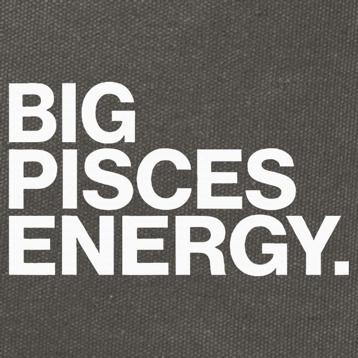 Big Pisces Energy Zodiac Sign Birthday Cotton Canvas Backpack