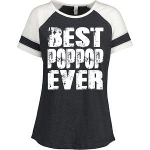 Best Poppop Ever Funny Grandpa Gift Papa Gift Father's Day Funny Gift Enza Ladies Jersey Colorblock Tee