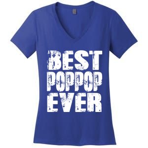 Best Poppop Ever Funny Grandpa Gift Papa Gift Father's Day Funny Gift Women's V-Neck T-Shirt