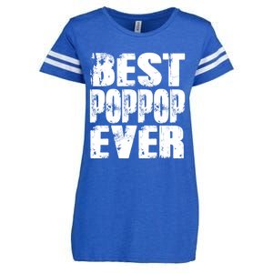 Best Poppop Ever Funny Grandpa Gift Papa Gift Father's Day Funny Gift Enza Ladies Jersey Football T-Shirt