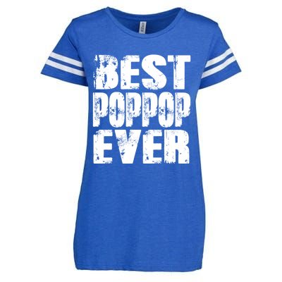 Best Poppop Ever Funny Grandpa Gift Papa Gift Father's Day Funny Gift Enza Ladies Jersey Football T-Shirt