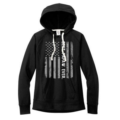 Best Papaw Ever Vintage American Flag Women's Fleece Hoodie