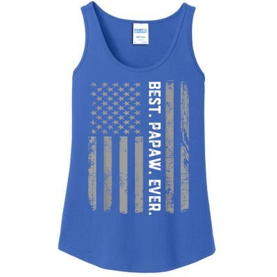 Best Papaw Ever Vintage American Flag Ladies Essential Tank