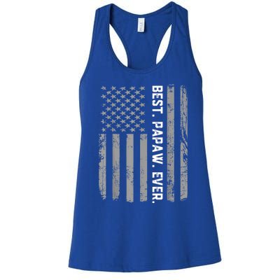 Best Papaw Ever Vintage American Flag Women's Racerback Tank