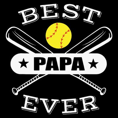 Best Papa Ever Gift For Softball Grandpa Grandfather T-Shirt