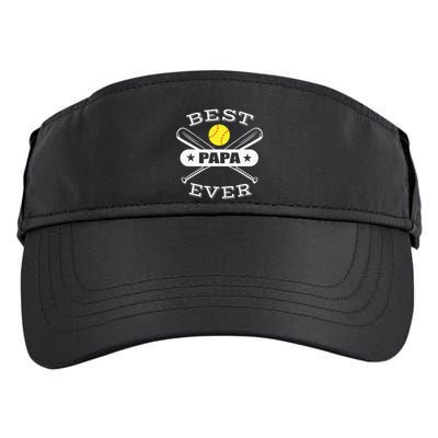 Best Papa Ever Gift For Softball Grandpa Grandfather Adult Drive Performance Visor