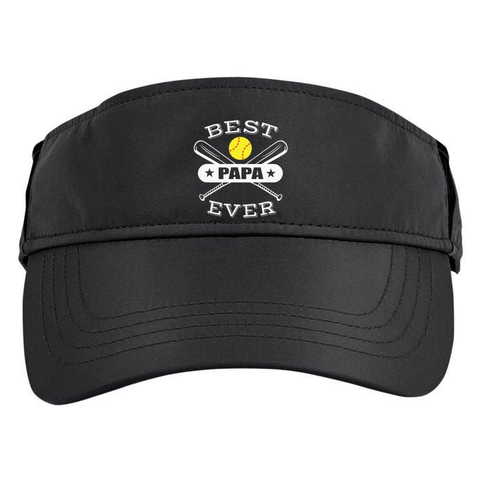 Best Papa Ever Gift For Softball Grandpa Grandfather Adult Drive Performance Visor