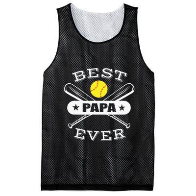 Best Papa Ever Gift For Softball Grandpa Grandfather Mesh Reversible Basketball Jersey Tank