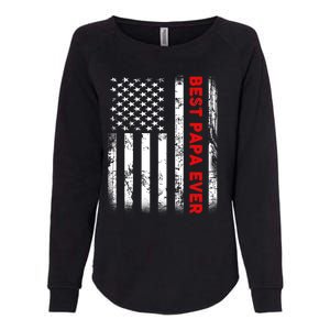 Best Papa Ever American Flag Funny Gift For Grandpa Fathers Day Gift Womens California Wash Sweatshirt