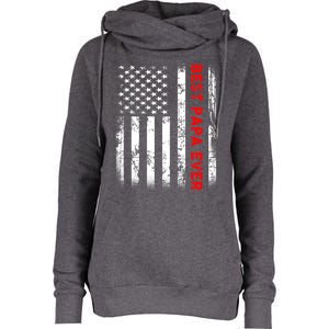 Best Papa Ever American Flag Funny Gift For Grandpa Fathers Day Gift Womens Funnel Neck Pullover Hood